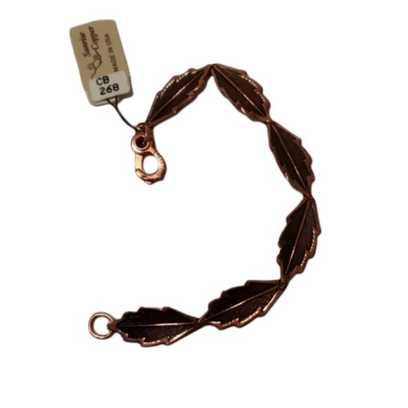 🆕️ Copper leaf link bracelet - Picture 1 of 1
